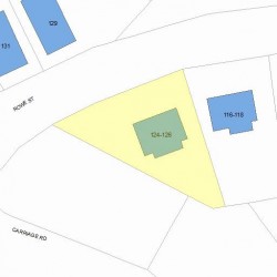 124 Rowe St, Newton MA 02466-1528 plot plan