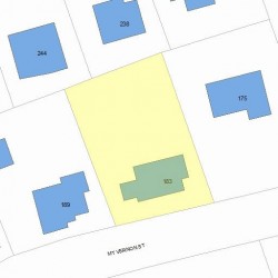 183 Mount Vernon St, Newton MA 02465-2516 plot plan