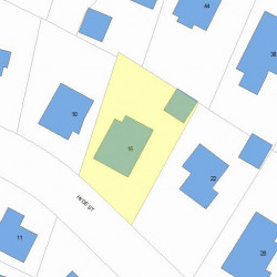 16 Hyde St, Newton MA 02461-1204 plot plan
