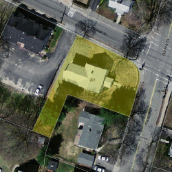 201 Cherry St, Newton MA 02465-1245 aerial view