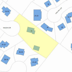 24 Wilson Cir, Newton MA  02461-1111 plot plan