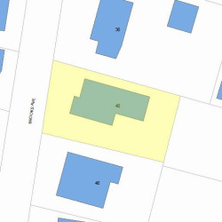 40 Brooks Ave, Newton MA  02460-1508 plot plan