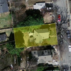 13 Winona St, Newton MA 02466-1417 aerial view
