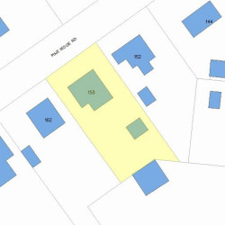 158 Pine Ridge Rd, Newton MA 02468-1511 plot plan