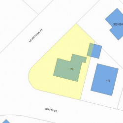 179 Crafts St, Newton MA 02460-1410 plot plan