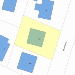 43 Williston Rd, Newton MA  02466-2222 plot plan