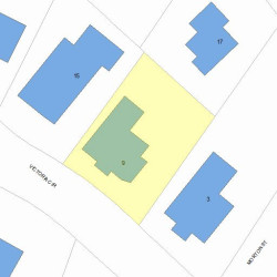 9 Victoria Cir, Newton MA 02459-1016 plot plan