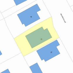 23 Wildwood Ave, Newton MA 02460-1321 plot plan