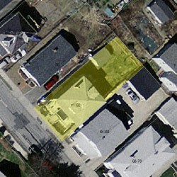 62 Hawthorn St, Newton MA  02458-1215 aerial view