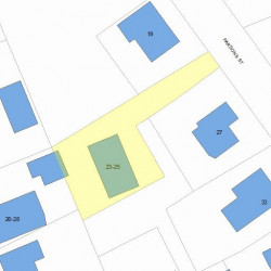 25 Parsons St, Newton MA  02465-2135 plot plan