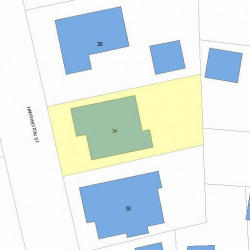 34 Harrington St, Newton MA 02460-1526 plot plan