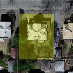 120 Eliot Ave, Newton MA  02465-1728 aerial view