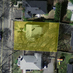 492 Lowell Ave, Newton MA 02460-2353 aerial view
