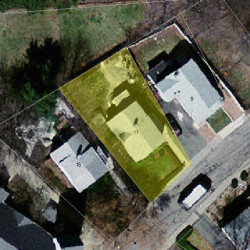 11 Curve St, Newton MA 02465-2206 aerial view