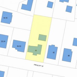 58 Prescott St, Newton MA 02460-1719 plot plan