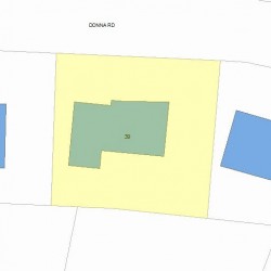 39 Donna Rd, Newton MA 02459-2804 plot plan