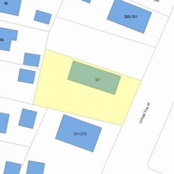 307 Lexington St, Newton MA 02466-1211 plot plan