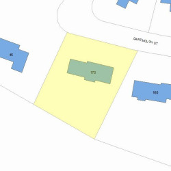 170 Dartmouth St, Newton MA  02465-2839 plot plan