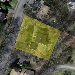 60 Stony Brae Rd, Newton MA  02461-1727 aerial view