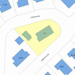 6 Fordham Rd, Newton MA 02465-1207 plot plan