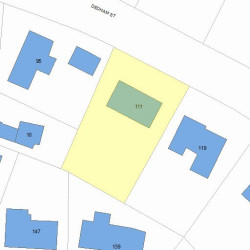 111 Dedham St, Newton MA  02461-2135 plot plan