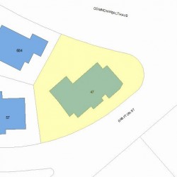 47 Grafton St, Newton MA  02459-1546 plot plan