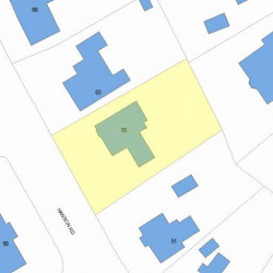 55 Hanson Rd, Newton MA  02459-3516 plot plan