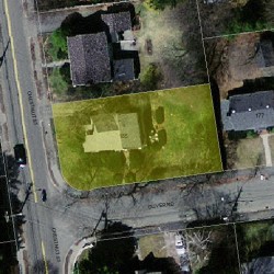 185 Oliver Rd, Newton MA  02468-2322 aerial view