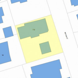 9 Bacon St, Newton MA 02458-1615 plot plan