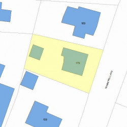 179 Hunnewell Ave, Newton MA 02458-2247 plot plan