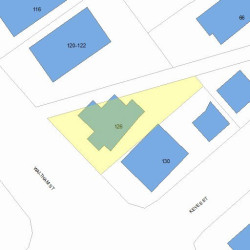 126 Waltham St, Newton MA 02465-1330 plot plan