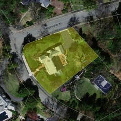 84 Bigelow Rd, Newton MA  02465-3006 aerial view