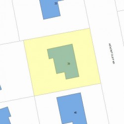 39 Hickory Cliff Rd, Newton MA  02464-1208 plot plan