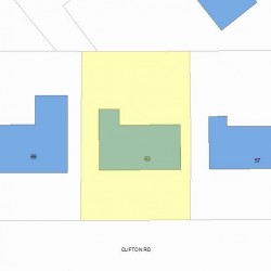 63 Clifton Rd, Newton MA 02459-3111 plot plan