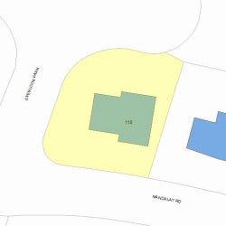 110 Mandalay Rd, Newton MA  02459-1338 plot plan