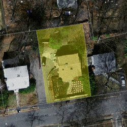 34 Roundwood Rd, Newton MA  02464-1217 aerial view