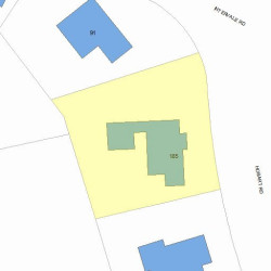 185 Hobart Rd, Newton MA 02459-1300 plot plan