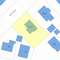 522 Watertown St, Newton MA 02460-1434 plot plan