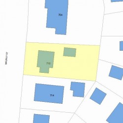 710 Walnut St, Newton MA 02459-1418 plot plan