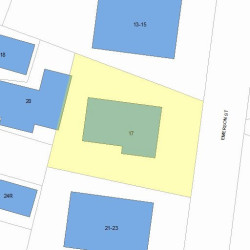 17 Emerson St, Newton MA  02458-1603 plot plan