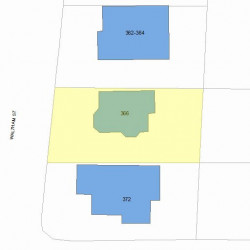 366 Waltham St, Newton MA  02465-1732 plot plan