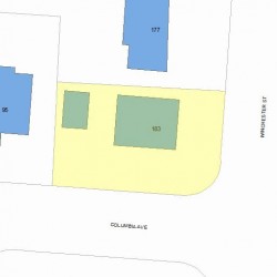 183 Winchester St, Newton MA  02461-2129 plot plan