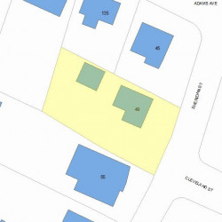 49 Sheridan St, Newton MA 02465-1037 plot plan