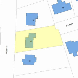 46 Cherry St, Newton MA 02465-1237 plot plan