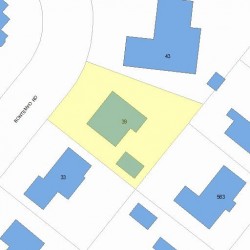 39 Bontempo Rd, Newton MA 02459-3601 plot plan