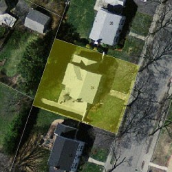 24 Fessenden St, Newton MA 02460-1118 aerial view