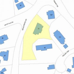 10 Bishopsgate Rd, Newton MA 02459-1345 plot plan