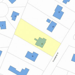 45 Claremont St, Newton MA 02458-1925 plot plan
