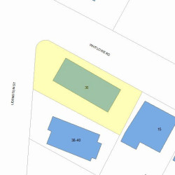 36 Lexington St, Newton MA  02465-1054 plot plan