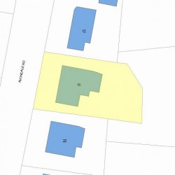 16 Avondale Rd, Newton MA 02459-1619 plot plan